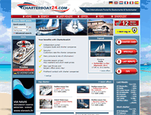Tablet Screenshot of charterboat24.com